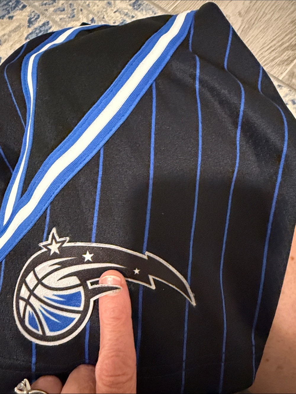 Nike Black and Blue Orlando Magic Basketball Shorts - Picture 4 of 11